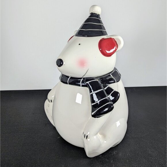 Polar Bear Black/White scarf and Hat - Cookie Jar, Great Condition! - Picture 4 of 5